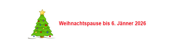 Weihnachtspause bis 6. Jänner 2026